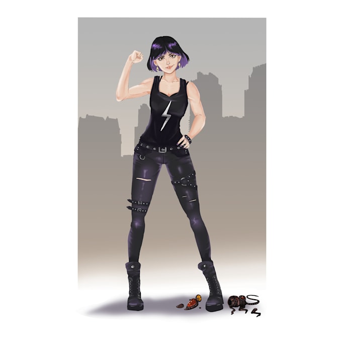 illustrate scifi anime style illustration