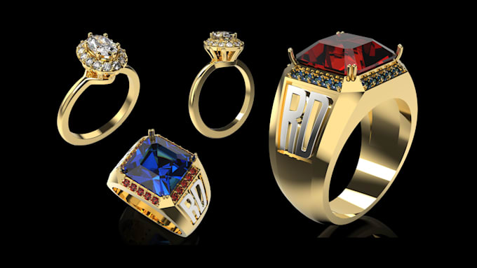 design traditional to modern jewellery 3d modals