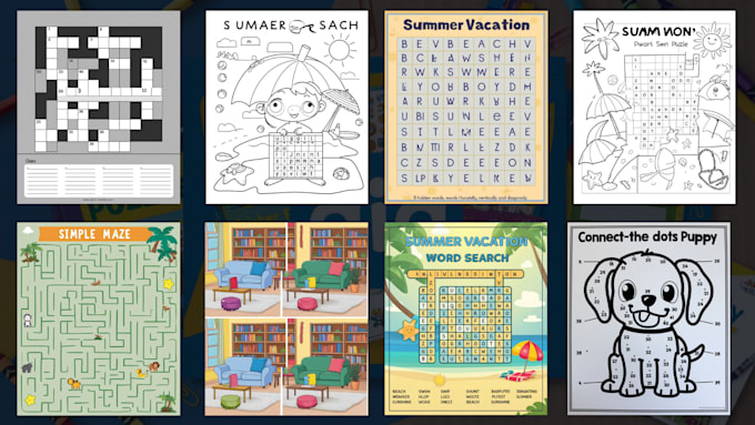 Design word search puzzle amazon kdp kids activity book sodoku maze