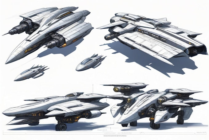 draw you sci fi and spaceship design