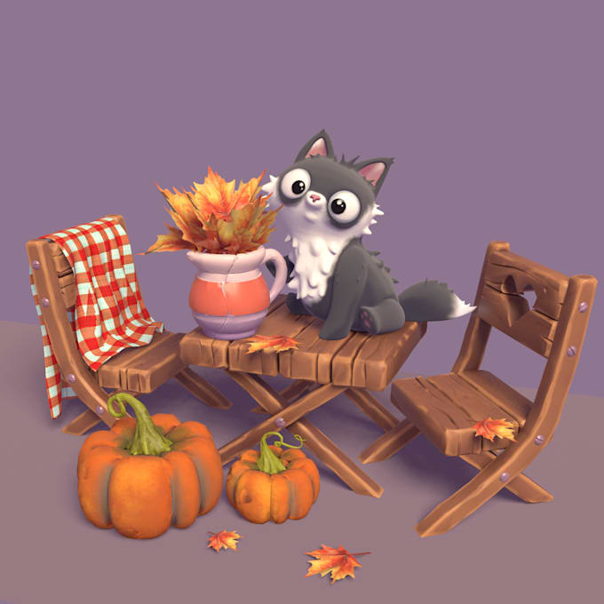 create 3d stylized assets or props for your game