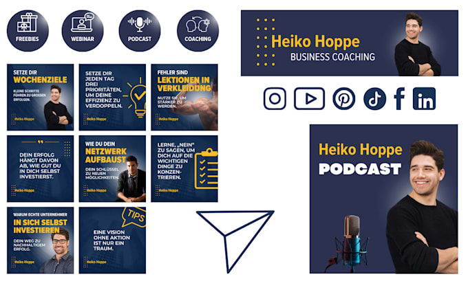 design your unique and editable social media kit