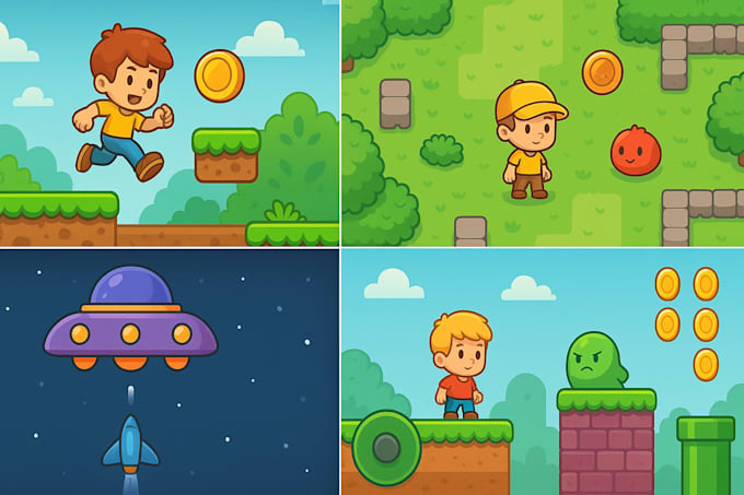 develop platformer game for android and ios web