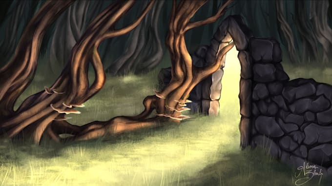 draw environment art for you