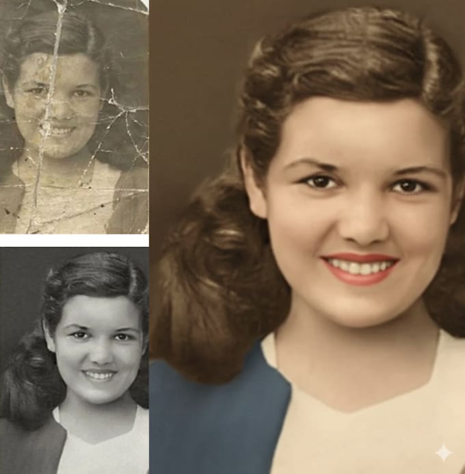 restore and colorize old or damaged photos