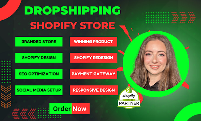 shopify store design, shopify dropshipping store, design redesign shopify store