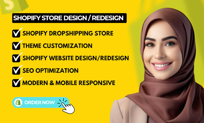 create, design, redesign shopify store, dropshipping store, shopify website