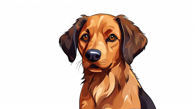 draw illustration pet portrait vector art