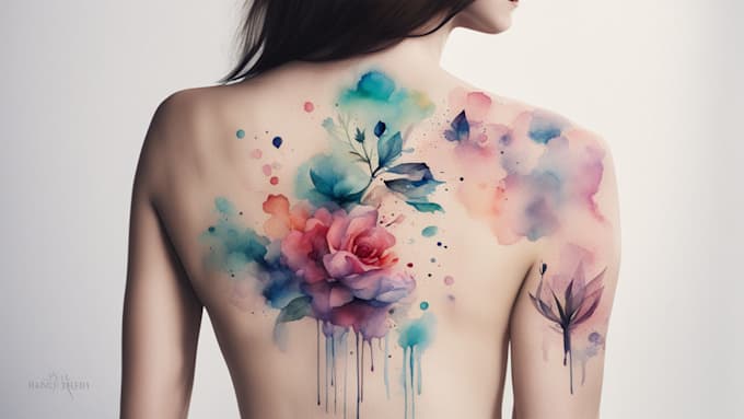 create a watercolor tattoo design