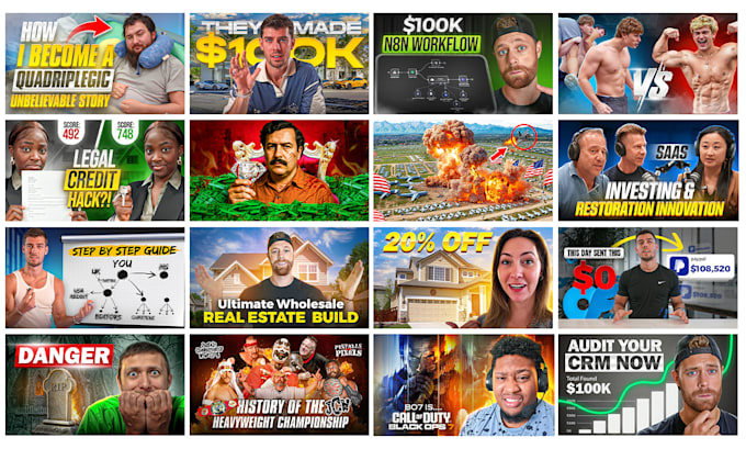 design professional viral youtube thumbnails within 3 hours