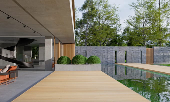 design your 3d for outdoor, pool,front yard and backyard landscape design