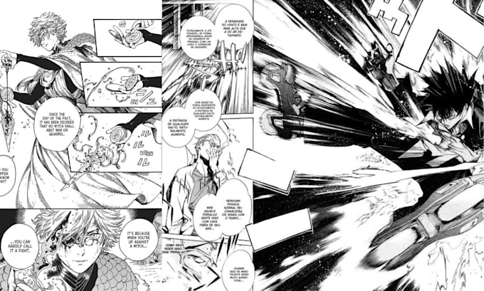 draw action manga comic manhwa anime page illustration as manga artist