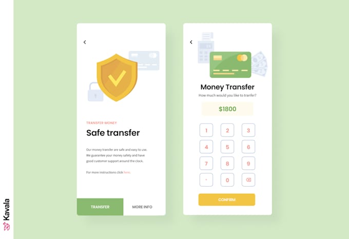 develop money transfer app fintech app wallet app UI UX design bank app