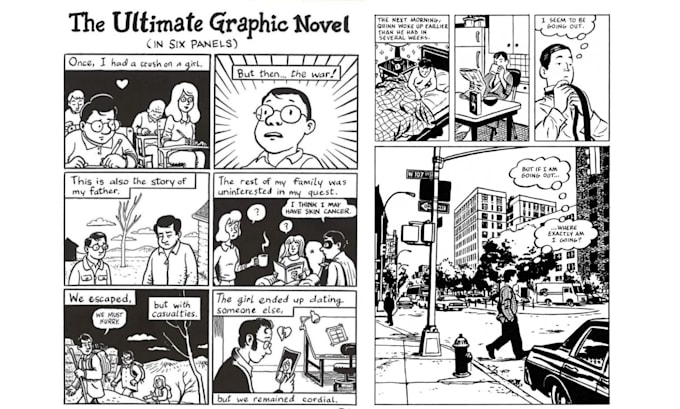 make comic strip comic book illustration comic panel comic page inked, coloured