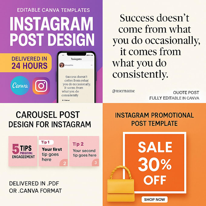 create professional instagram posts in canva