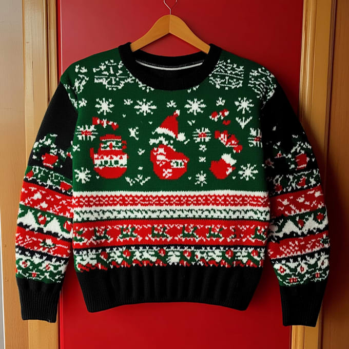 create ugly christmas sweater and tshirt design