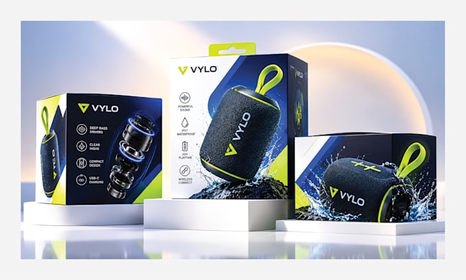 design custom box packaging, product labels and mailer boxes with 3d mockup