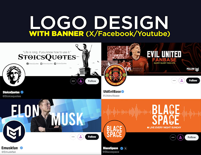design logo modern for your stream, podcast, youtube
