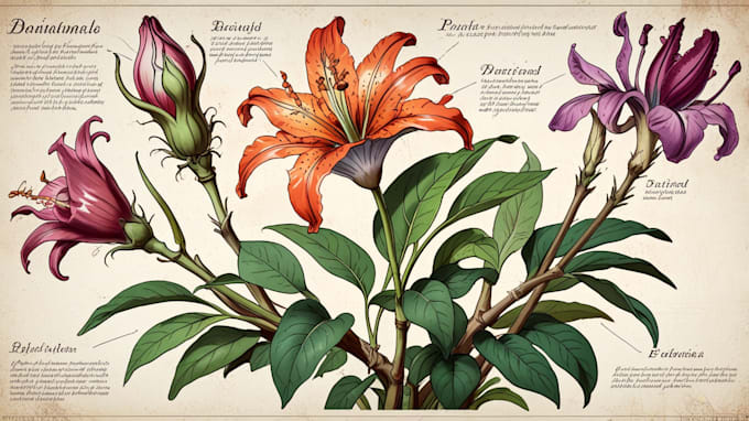 make realistic scientific, anatomical botanical illustration