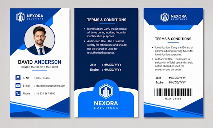 create a premium professional company id card design