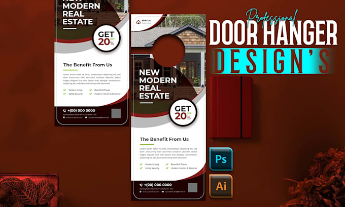 design unique door hanger and rack card