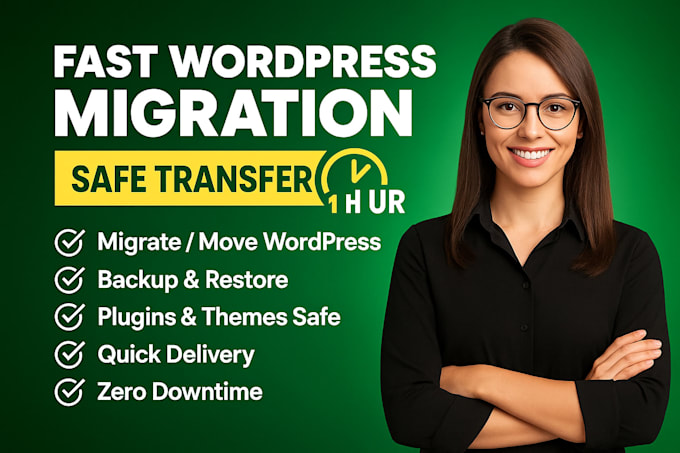 migrate, move wordpress, fast wordpress migration in 1 hour