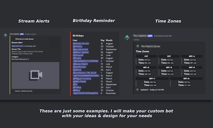 create a custom discord bot for you
