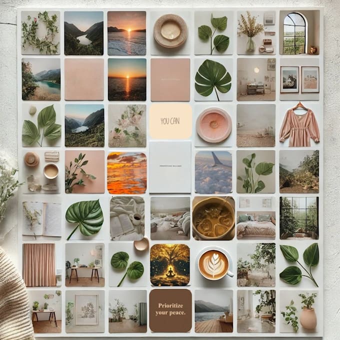 create a digital aesthetic vision board to help you achieve your goals