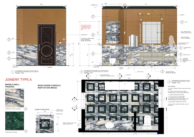 draw rendered plans, elevations and details using vectorworks