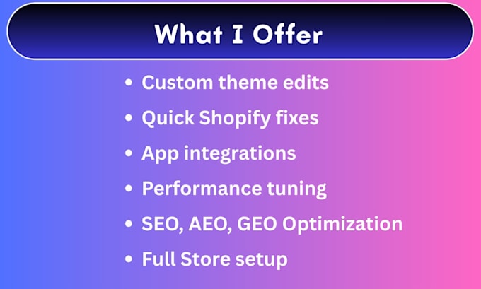 be your shopify expert for theme edits quick fixes and setup