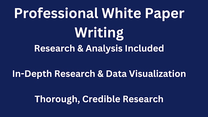 research and write quality white papers