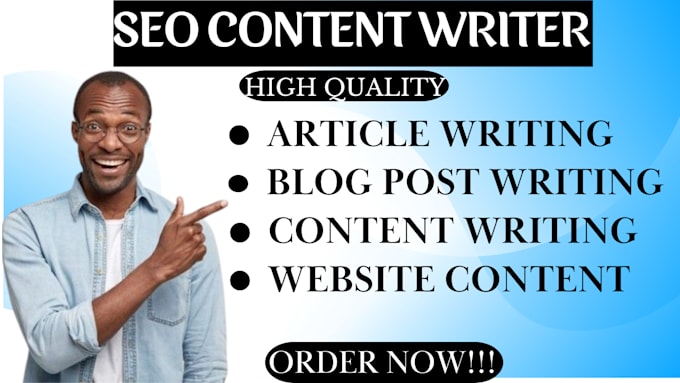 do SEO blog post, article, content writing, website content and blog post