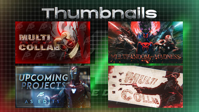 make eye catching thumbnails and custom channel art