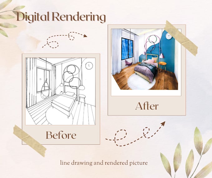 draw and render interior perspective