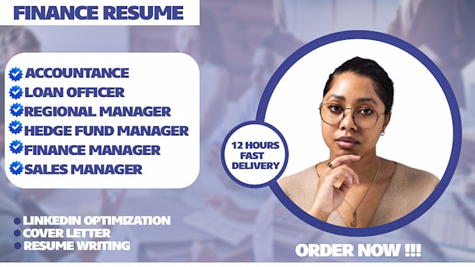 write a finance, accountant and marketing resume