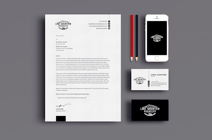 do editable letterhead and business card design