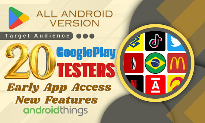 test your android app with 20 testers  on google play console for closed testing