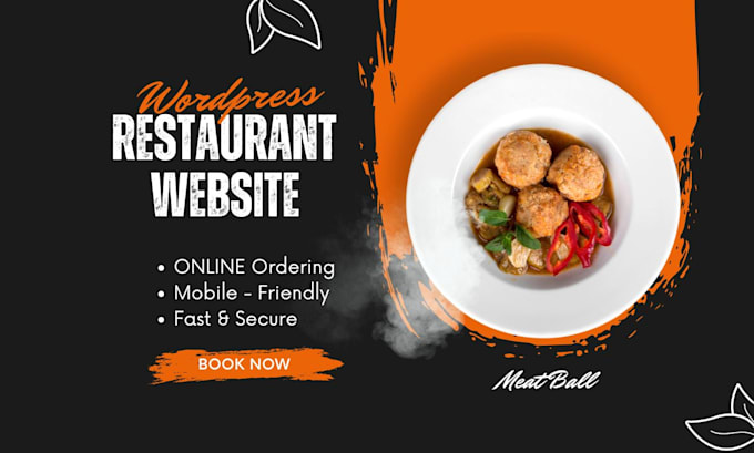 design a restaurant wordpress website or cafe website