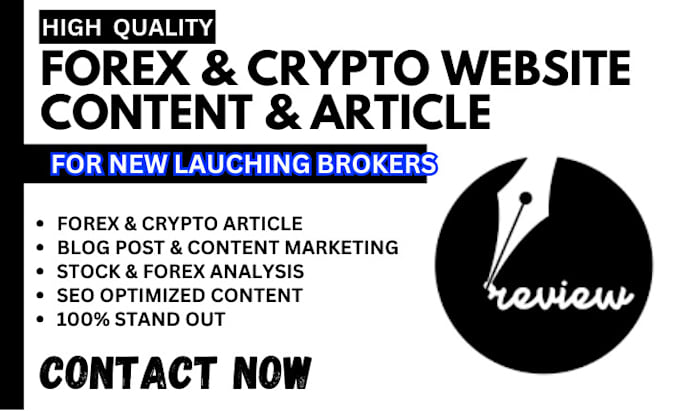 compose quality articles content blog post 4 new forex website broker and crypto