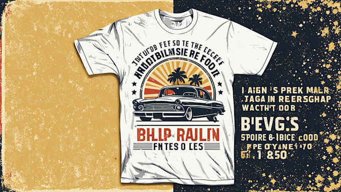 make vintage retro tshirt design for you