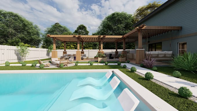 design pools, pergolas, patio and barbeque