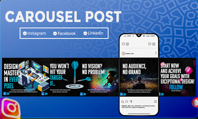 design an attractive, creative carousel post for your instagram
