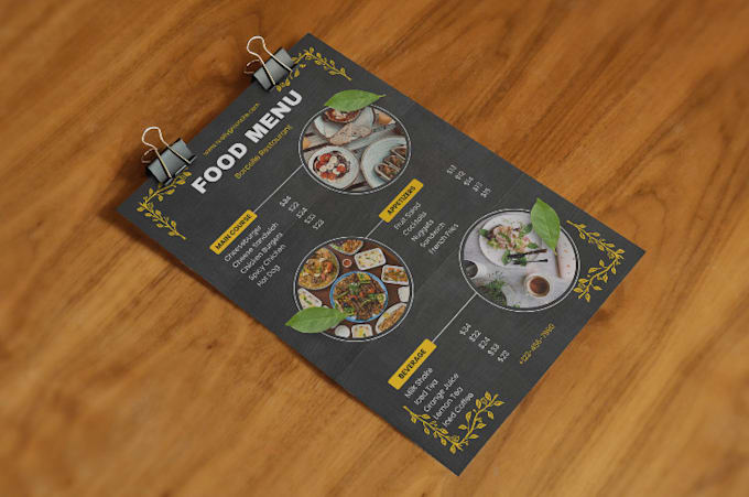 do modern restaurant menu design
