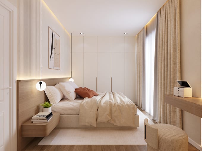 do interior design, 3d modeling and realistic rendering