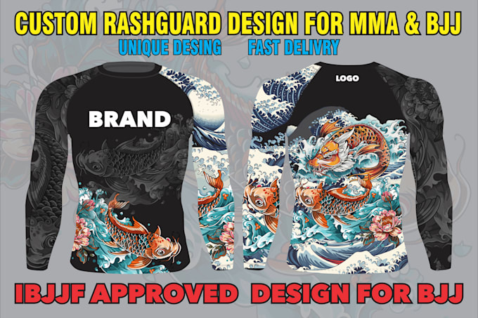 custom bjj MMA rashguard and fightwear sublimation design