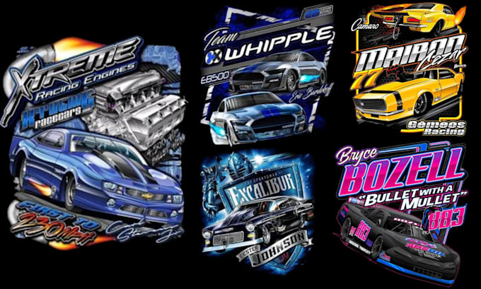automotive retro tshirt, car show design