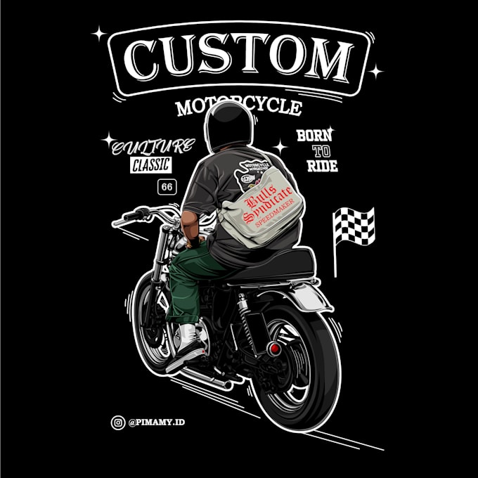draw a clean and detailed vector illustration of your car or motorcycle