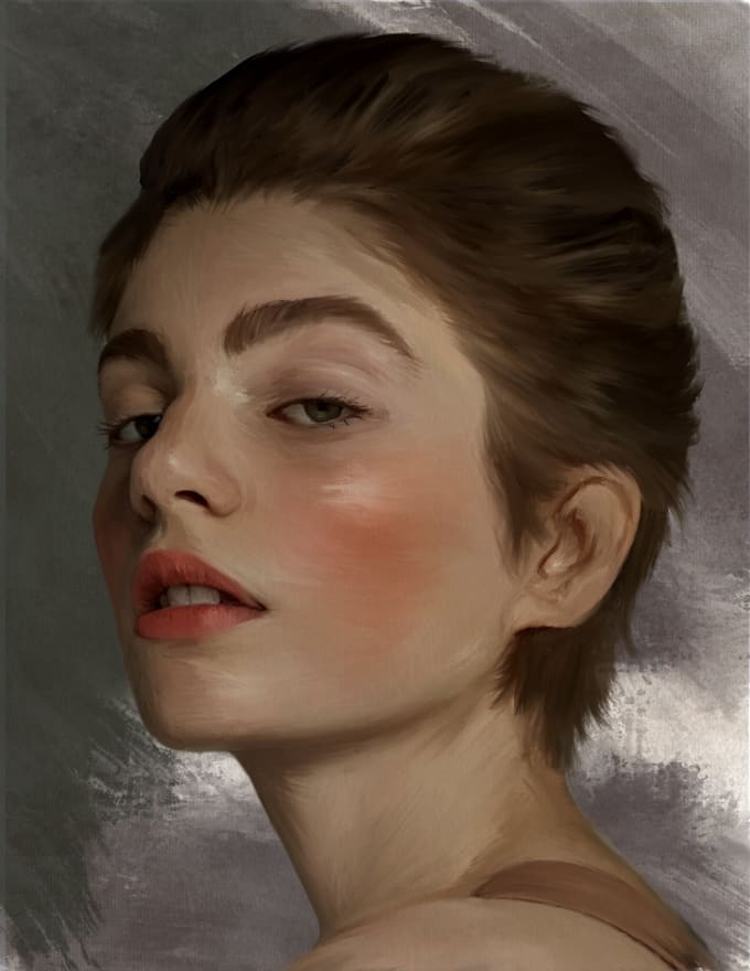 create a realistic digital oil painting portrait
