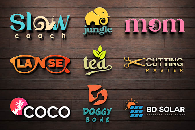 create modern minimalist 3d memorable logo design