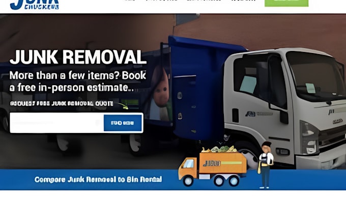 design junk removal website on wordpress and redesign your junk removal website